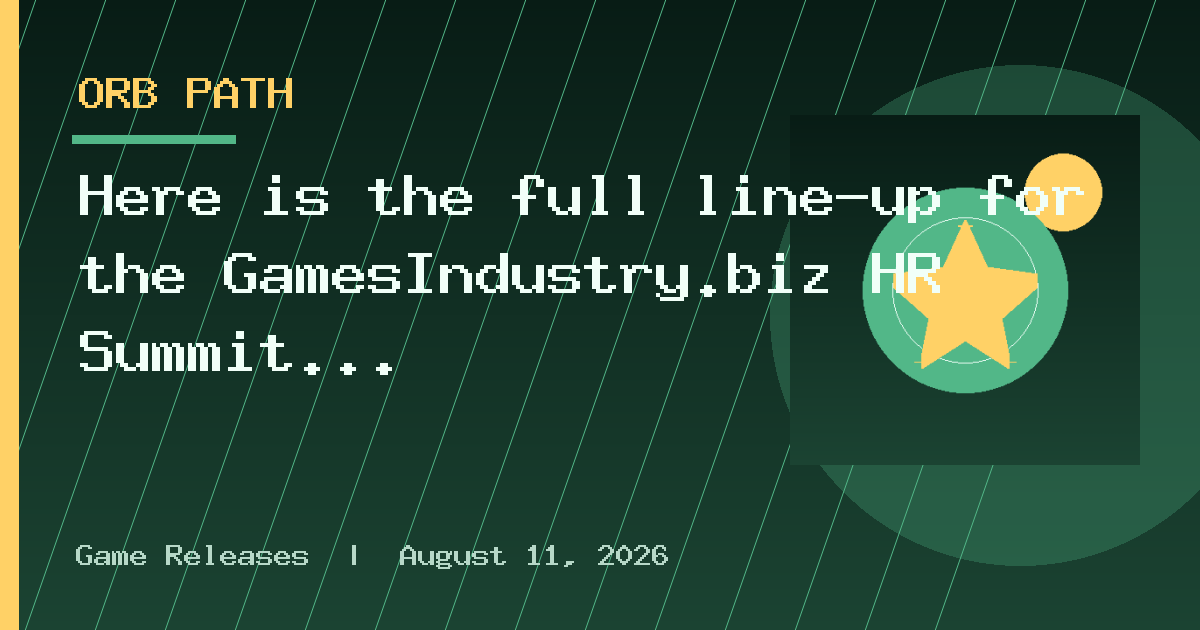 Here is the full line-up for the GamesIndustry.biz HR Summit 2026