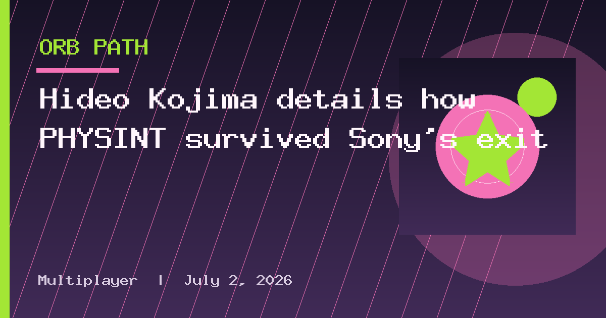 Hideo Kojima details how PHYSINT survived Sony's exit