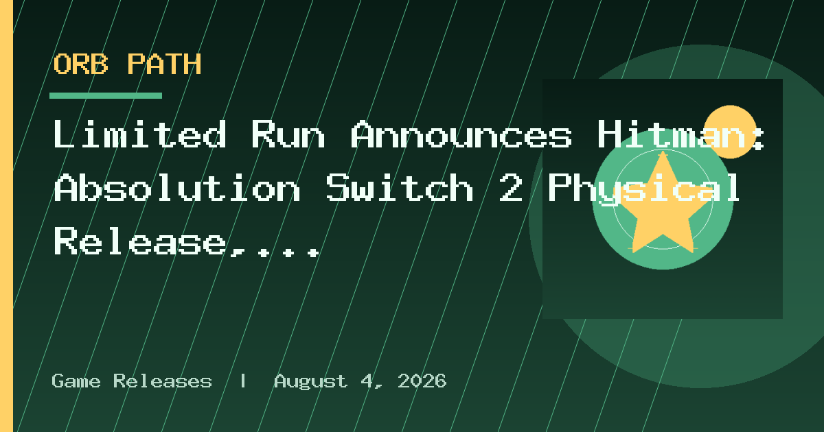 Limited Run Announces Hitman: Absolution Switch 2 Physical Release, Here's