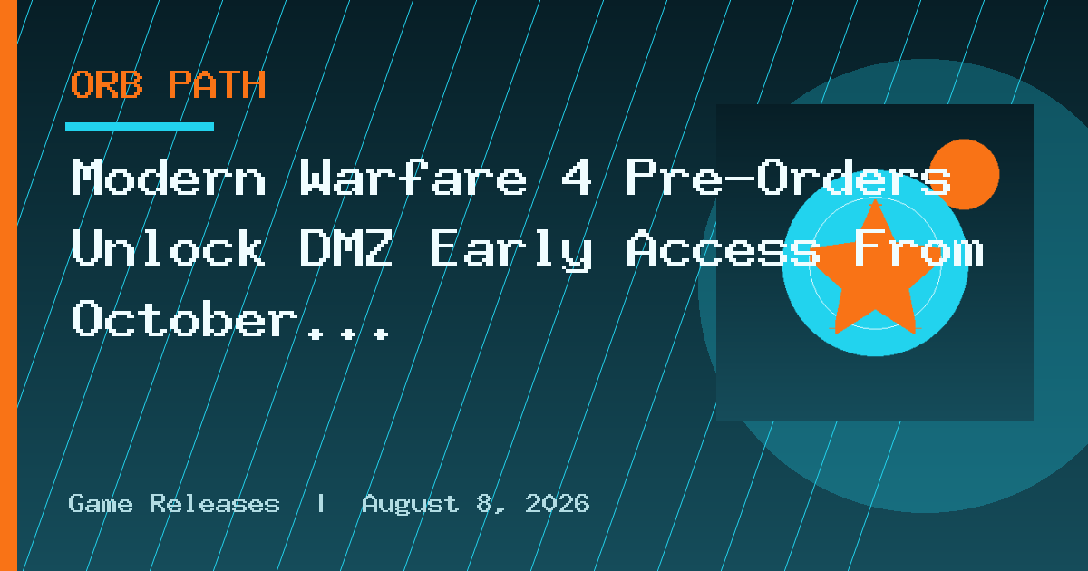 Modern Warfare 4 Pre-Orders Unlock DMZ Early Access From October 20