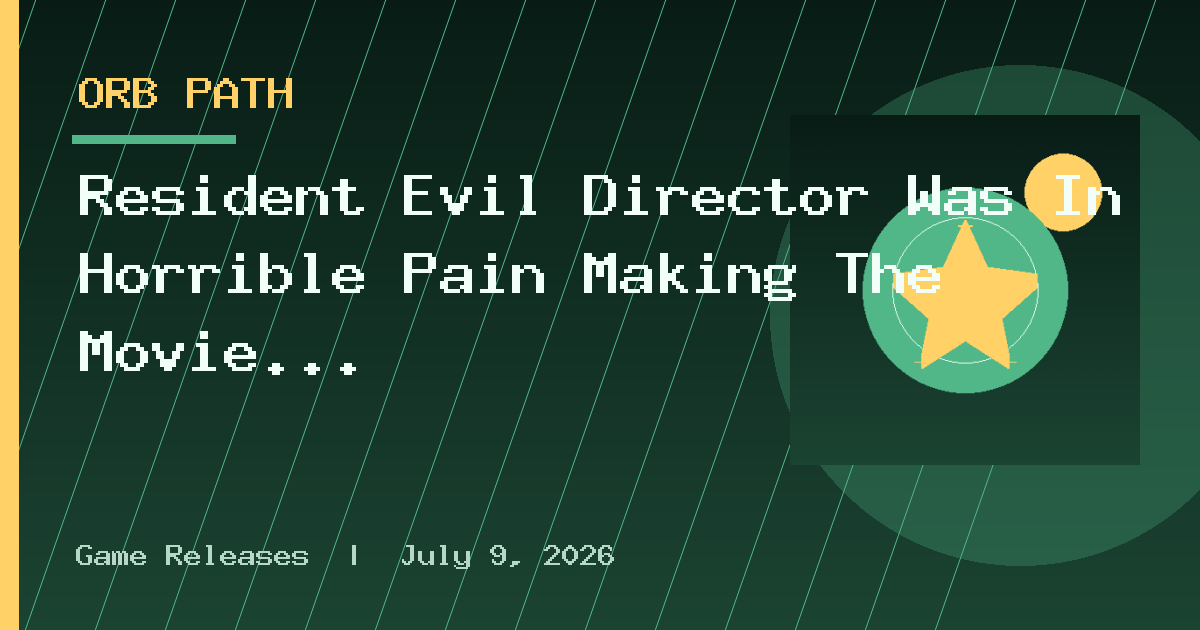 Resident Evil Director Was In Horrible Pain Making The Movie