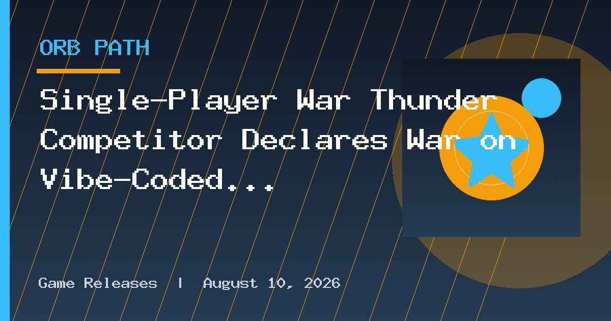 Single-Player War Thunder Competitor Declares War on Vibe-Coded Mods